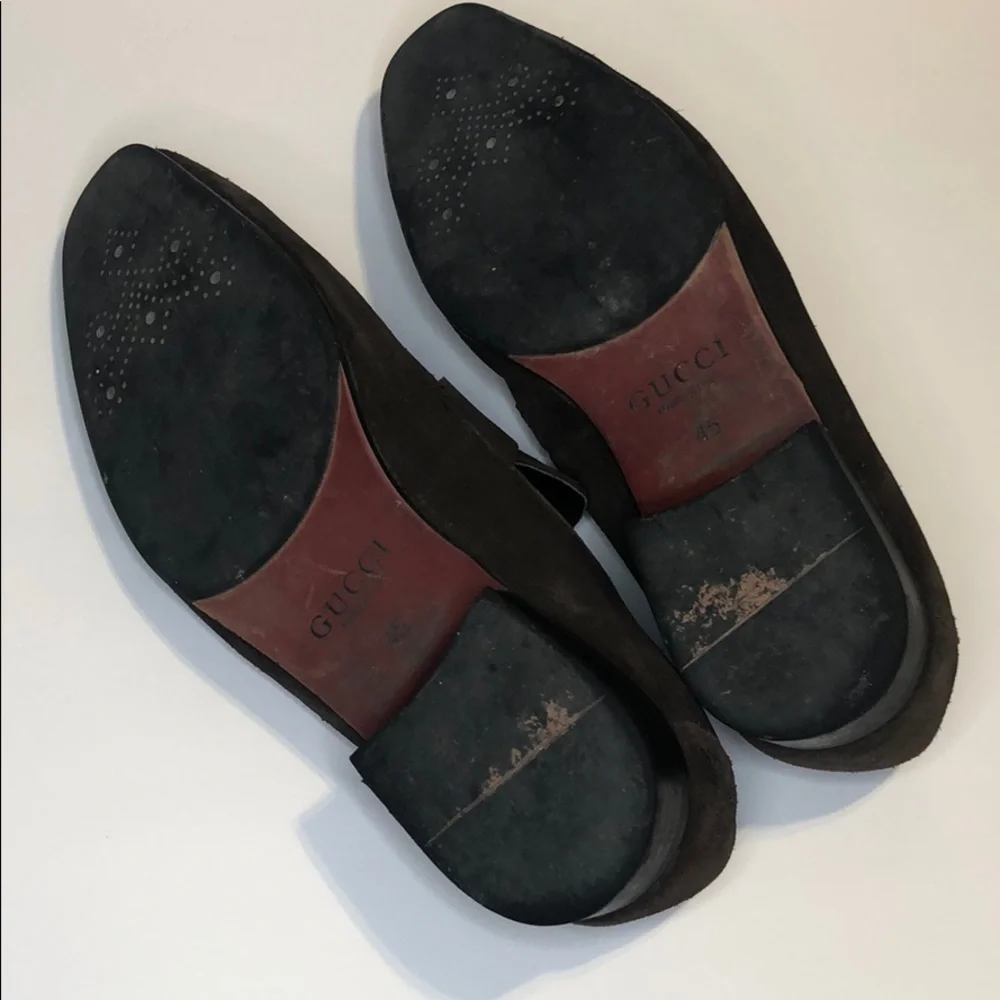 Gucci Men's Brown Suede Loafers